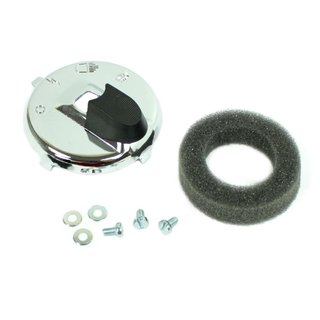 Zündschlossabdeckung für Simson Schwalbe KR51 Star Sperber Habicht Alu mit Symbolen