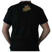 KultMopeds.de T-Shirt schwarz, Logo gelb XS S M L XL