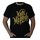 KultMopeds.de T-Shirt schwarz, Logo gelb XL