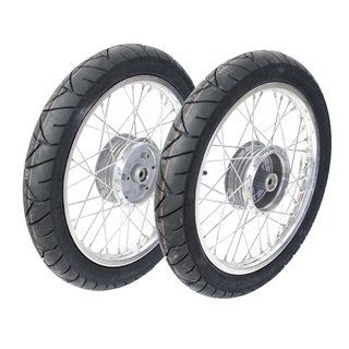 2 Komplettrad auf Alufelge 16 Zoll für Simson S51 S50 S70 S53 KR51 Schwalbe Star Sperber Habicht Spatz Reifen Heidenau K55 Slick Tuning Rennreifen