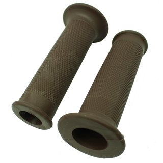 Griffe Griffgummis rechts + links für Simson KR51 Schwalbe Star Sperber Habicht Duo AWO S T MZ ES 125 150 175 250 300 RT125 BK350 braun feines Noppenmuster Made in Germany