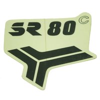 Original DDR Klebefolie Aufkleber schwarz Simson SR80 C...