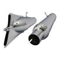 Paar Auspuffe IFA MZ BK350 Schwalbenschwanz Fischflossen...