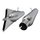 Paar Auspuffe IFA MZ BK350 Schwalbenschwanz Fischflossen chrom