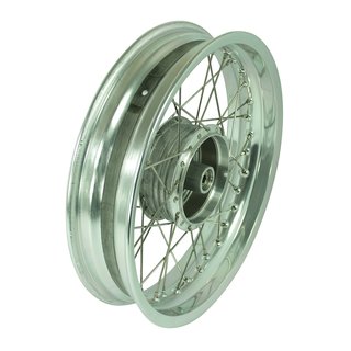 Felge 3,00x16 extrem breit + Nabe mit Edelstahl Speichen für Simson S51 S50 S53 Spatz Star Star Sperber Habicht KR51 Schwalbe Duo