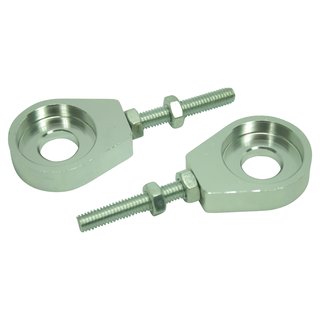 Paar gefräste Kettenspanner Silber für Simson S51 S50 S70 KR51 Schwalbe SR50 S53 S53 Star Sperber Habicht SR2  Kette