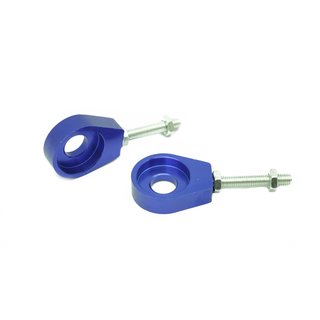 Paar gefräste Kettenspanner Blau für Simson S51 S50 S70 KR51 Schwalbe SR50 S53 S53 Star Sperber Habicht SR2  Kette
