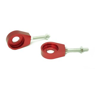 Paar gefräste Kettenspanner Rot für Simson S51 S50 S70 KR51 Schwalbe SR50 S53 S53 Star Sperber Habicht SR2  Kette