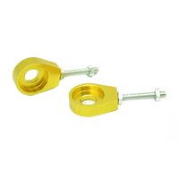 Paar gefräste Kettenspanner Gold für Simson S51...