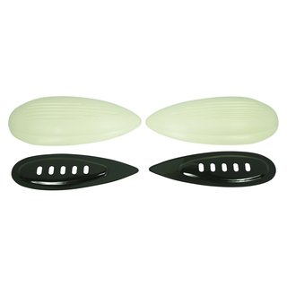Kniekissen mit Halteblechen Tank für MZ IFA RT125 RT125/1 RT125/2 RT125/3 beige elfenbein Tankgummis Tankpads Tankkissen