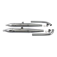 Set Auspuffe + Krümmer + Schellen IFA MZ BK350...
