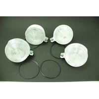 Set Blinker rund, weiß - vorn + hinten für...