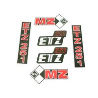 Satz Klebefolie Aufkleber für MZ ETZ251 Seitendeckel...