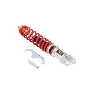 Stoßdämpfer (Öl-Gas) Carbone, Einstellbar, Feder Rot
