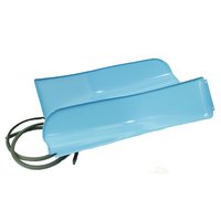 Beinbleche für Simson SR50 SR80 SD50 Roller Knieblech inkl. Keder, verzinkt hellblau lackiert