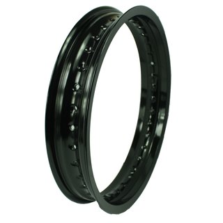 Alufelge poliert, schwarz eloxiert 2,50x16, 36-Loch für MZ ETZ 125 150 301 251 hinten und extrem Tuning Simson S51 S50 S70 S53 Star Schwalbe
