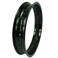 Alufelge poliert, schwarz eloxiert 2,50x16, 36-Loch für MZ ETZ 125 150 301 251 hinten und extrem Tuning Simson S51 S50 S70 S53 Star Schwalbe