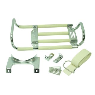 Gepäckträger + Haltband beige elfenbein für Simson Star Sperber Habicht Retro
