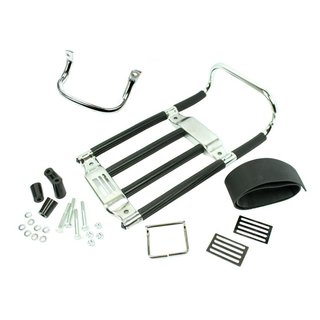 Gepäckträger Satz groß für Simson Schwalbe KR51 und KR50  mit Aufbockgriff Spannband, Distanzstücken Schrauben