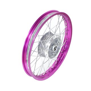 Speichenrad lila, Edelstahl Speichen für Simson S51 S50 S53 KR51 Schwalbe Duo Spatz Star Sperber Habicht Alufelge 1,5x16