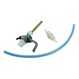Benzinhahn pas f Simson KR51 Schwalbe + Dichtung + Filter + Benzinschlauch Reparaturset