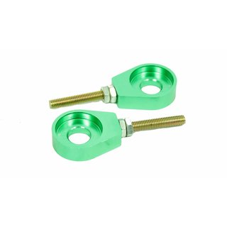 Paar gefräste Kettenspanner Grün für Simson S51 S50 S70 KR51 Schwalbe SR50 S53 S53 Star Sperber Habicht SR2  Kette Tuning