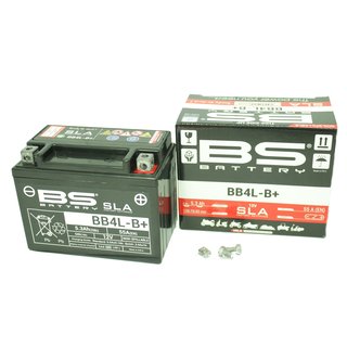 BB4L -B+ Batterie Gel Akku 12V 5Ah für Piaggio Vespa, Aprilia, Beta, Gilera, Benelli Kawasaki, Rex, ATU, TGB, Wiking, Suzuki, Sachs, Rieju, Yamaha etc Roller