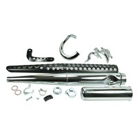 Enduro Auspuff hoch Krümmer mit Gitter und Schelle...