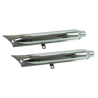 Paar Auspuffe Edelstahl Endtöpfe für BMW R71...