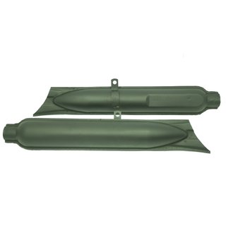 Paar Auspuffe schwarz Endtöpfe für BMW R71 M72 Ural Dnepr K750