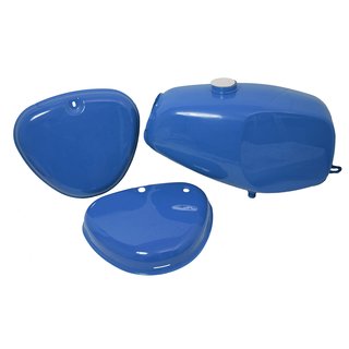 Lackset Büffeltank, Hochtank Tank + Seitendeckel blau für Simson S50, auch S51 S70 (S53, S83) Kraftstoffbehälter