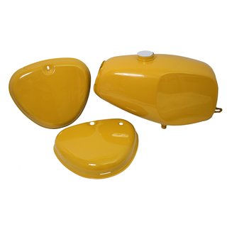 Lackset Büffeltank, Hochtank Tank + Seitendeckel saharabraun für Simson S50, auch S51 S70 (S53, S83) Kraftstoffbehälter