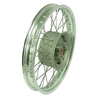 Hinterrad, Speichenrad einbaufertig Trommelbremse für MZ ETZ250 Radnabe + Speichen Edelstahl + Alufelge neu