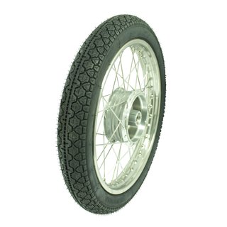 High End Komplettrad auf Edelstahlfelge 16 Zoll mit Edelstahl Speichen für Simson S51 KR51 Schwalbe Star Sperber Habicht Duo Reifen Heidenau K36/1 vorn + hinten