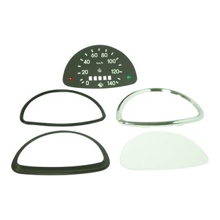 Reparaturset Chromring Ziffernblatt Segment Nieren Tachometer für MZ ES150 ES175 ES250 ES300  oval