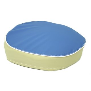 Sitzbank Bezug beige blau für KR50, Einzelsitz, Sattel