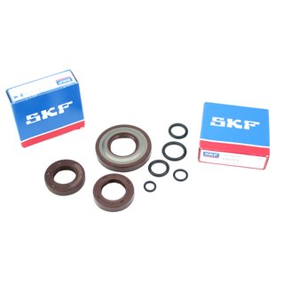 SKF Lagersatz + Simmerringe braun Viton für Piaggio Vespa PX PK 50  80 90 XL Rush 125 Primavera Dichtungen Kugellager