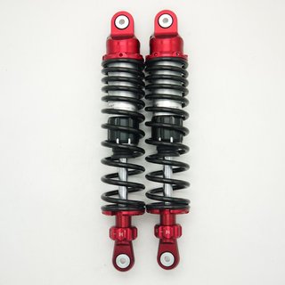 Premium Gasdruck Federbeine 360mm rot mit schwarzer Feder für Simson S51 S50 S70 Enduro Tuning Stoßdämpfer Federung hinten 36cm