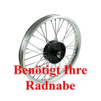 Regenerierung 18 Zoll Speichenrad MZ ETZ 125 150 250 251 vorn Scheibenbremse 1,60x18 Alufelge gold Edelstahl