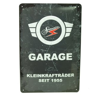 Blechschild Simson Garage Retro für S51 S50 KR51 Schwalbe Duo Star Sperber Habicht Sammlerstück Geschenk