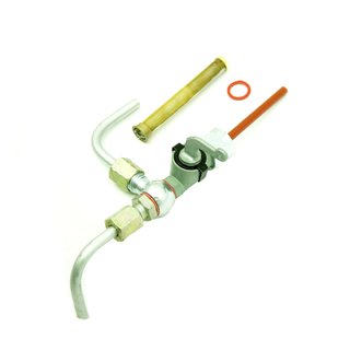 Benzinhahn für Simson Duo mit Steigrohrsieb + Doppelmutter