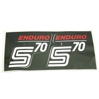 Aufkleber für Simson S70 Enduro Seitendeckel Herz rot weiß schwarz Sticker