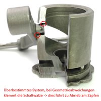 Tuning Schwenkhebel + Schaltgabel Schaltarm Schaltung im Motor, aktuelle Getriebe für Simson S51 SD50 MS50 SR50 S70 S53 SR80 KR51/2 Schwalbe