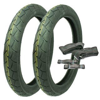 Paar Mitas MC11 Reifen 2 3/4x17 47J + Schlauch + Felgenband für Kreidler Florett K 54 RS RMC LF 17 Zoll Rad