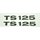 Klebefolie Aufkleber Seitendeckel Batteriefach Deckel Luftfilter MZ TS125