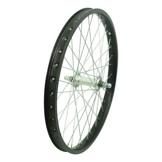 Speichenrad schwarz komplett mit Alufelge 1,2x16, Speichen chrom für Simson für Anhänger des S51 S50 KR51 Schwalbe Star Sperber Habicht auch für Mifa DDR Fahrrad