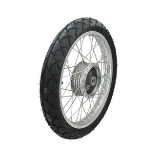 Komplettrad vorn mit Reifen 1,50x16 Edelstahl Felge mit Speichen 80/80 - 16, 46J TL, Heidenau K63 für Simson S51 S50 S70 S53 Habicht KR51 Schwalbe Sperber 2,75x16