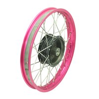 Speichenrad, Felge pink, neon rosa, schwarze Nabe 1,50x16...