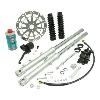 Umbau Set 3 Scheibenbremse 260mm für Simson S51 S50 S70 S53 S83 Bremszange inkl Hauptbremszylinder 720mm