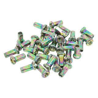 36 Speichen-Nippel M3,5 Rainbow, Regenbogenfarben für Simson S51 S50 S53 S70 KR51 Schwalbe Spatz Star Habicht Sperber Duo
